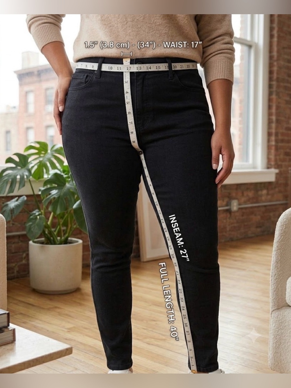 Ava & Viv Black Skinny Jeans - Classic Slim Fit - Picture 3 of 3